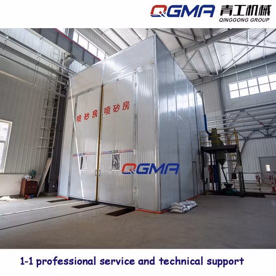 High Productivity Automatic Sand Blasting Machine, Continuous Sandblasting System