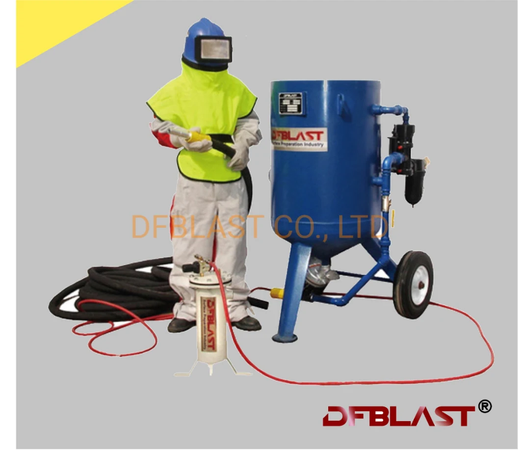 High Pressure Sandblast Pot Easy to Assemble Sandblaster High Effect Sand Blasting Machine