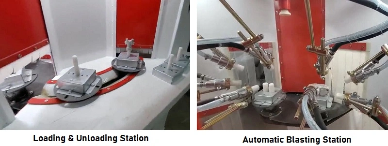 Indexing Rotary Table Automatic Sand Blasting Machine for Cylindrical Parts